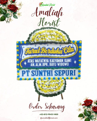 Papan Bunga Duka di Taman Bunga
